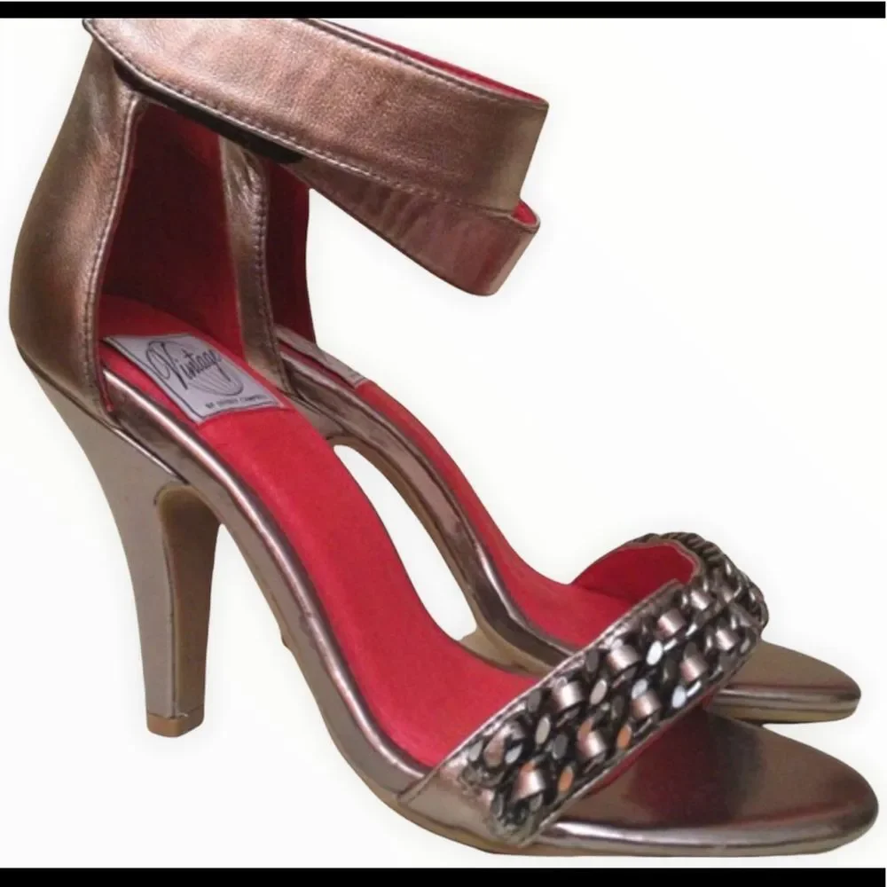 Jeffrey Campbell Hough Bronze Silver Leather Heels - Picture 11 of 11